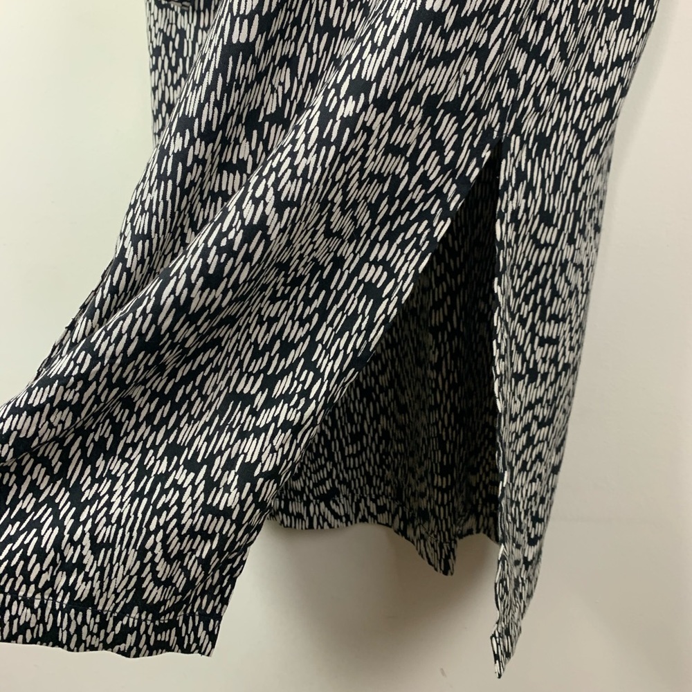 Silence + Noise Black Print Button Up Midi Dress - image 6